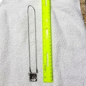 Vintage Silpada Sterling Silver Two Dimensional Frames & Pearl Necklace